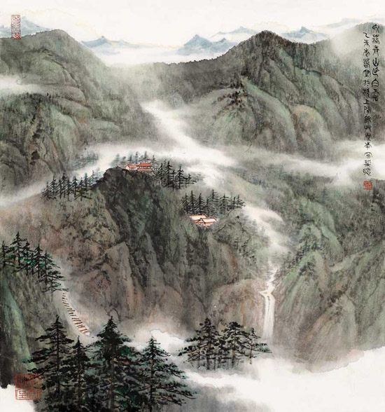 Ȫ����ɽ������    48x45cm       2016��